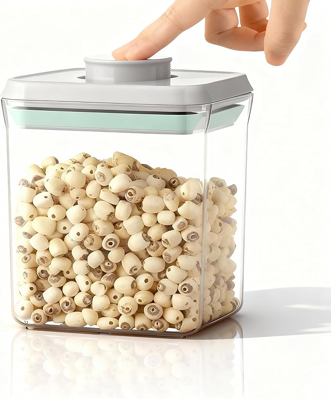 Airtight Food Storage Container Pop Containers With Lids, Bpa Free for Spaghetti Cereal Flour Rice Kitchen Organizer (rectangle 1250ml / 1.25qt)