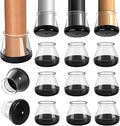 28 Pcs Chair Leg Sliders for Carpet, Round Chair Glides, Silicone Furniture Leg Protectors Caps, Carpet Protectors Table Feet Covers Cups, Teflon Furniture Pads Sliders (Fit:13/16" ~ 1-3/16")