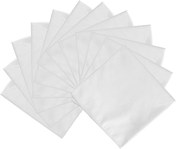Arkwright Microfiber Suede Glass Cloths - (Case of 216) Absorbent Dish Drying Cloth, Bulk Cleaning Towel Set Perfect for Home, Kitchen, Gym, Cars, and Glass, 16 x 16 in, White
