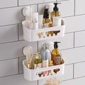 TAILI Shower Caddy Suction Cup 2 Pack, Heavy Duty Bathroom Organizer, Removable Shelves for Inside Shower, Shampoo, Waterproof Suction Plastic Storage for Bathroom Accessories Holder, White