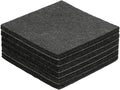 uxcell Felt Furniture Pads, 6Pcs 2.95" x 2.95" Adhesive Backed Felt Non-Slip Anti-Scratch Chair Leg Protectors for Protecting Hardwood Floor, Black