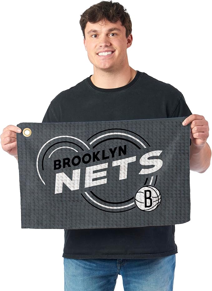 Northwest NBA Golf Towel – Official Licensed Microfiber Waffle Fabric, Absorbent 16x25 in Club Cleaning Accessory