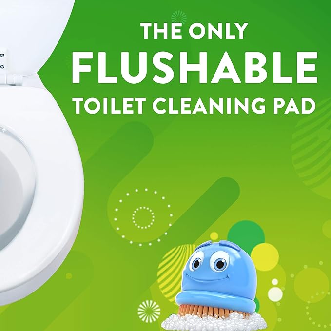 Scrubbing Bubbles Flushable Toilet Bowl Wand Cleaner Refills, Fresh Brush Cleaner Toilet Refill Pads, Removes Limescale & Odors, Citrus Scent,20 Count (Pack of 4)