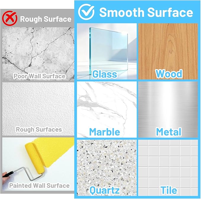 Xyembu 14 Packs Shower Caddy Adhesive Replacement, Transparent Strong Adhesive Hooks, Waterproof Shower Strips, Flat Hooks for Bathroom Kitchen Racks and Storage Shelves, No Drilling