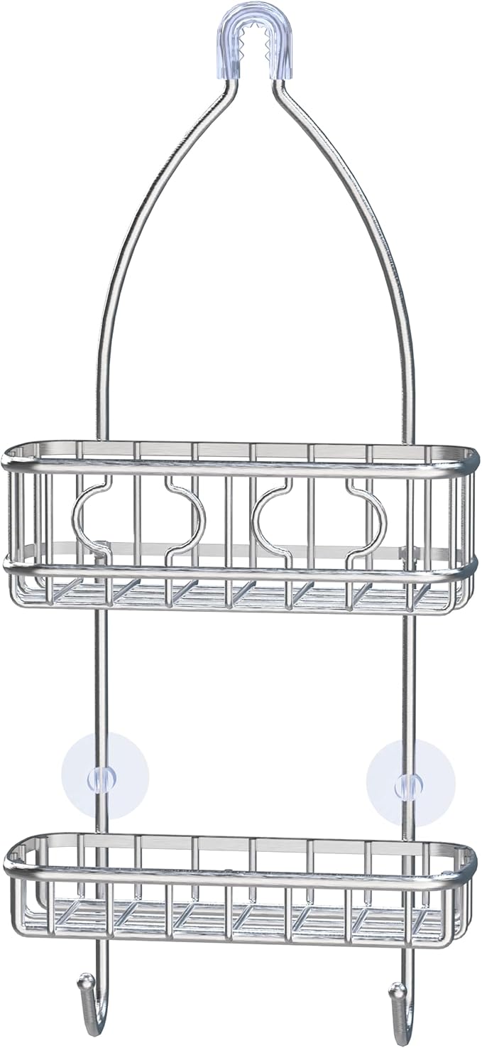 Simple Houseware Stainless Steel Bathroom Hanging Shower Head Caddy Organizer (24 x 10.2 x 4.2 inches)