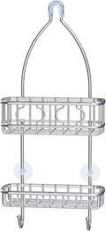 Simple Houseware Stainless Steel Bathroom Hanging Shower Head Caddy Organizer (24 x 10.2 x 4.2 inches)
