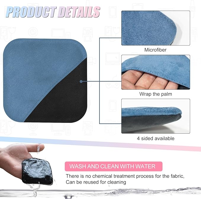 SuperKaKa 2Pack Car Screen Cleaner- Vehicle Touchscreen Microfiber Cleaning Cloth, Touch Screens Clean Wipes Cars Interior Accessories Universal for Tesla Dashboard Display (Pink&Blue)