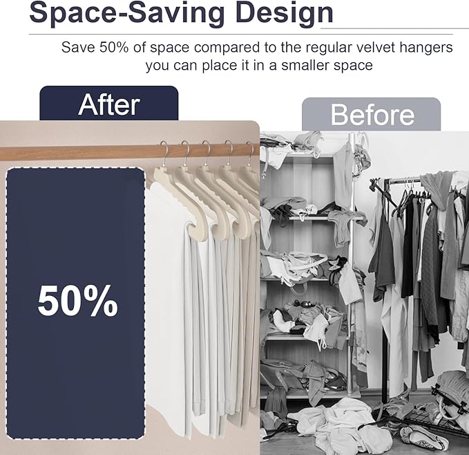 Velvet Pants Hangers - 8 Pack White Non Slip Open Ended Hanger with 360 Swivel Hook - Closet Space Saving Hanger for Heavy Pants, Jeans, Trousers, Scarf