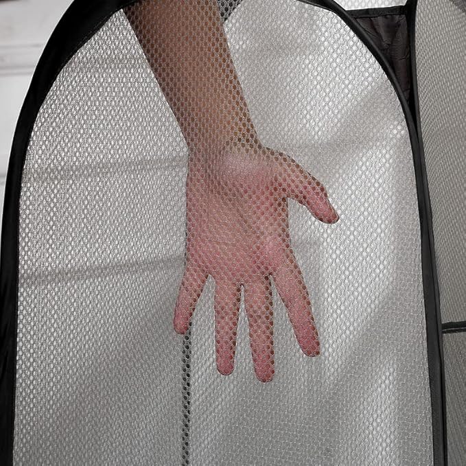 2 pop-up Laundry Hamper，Foldable mesh Laundry Baskets (Each with 2 Reinforced Handles)…