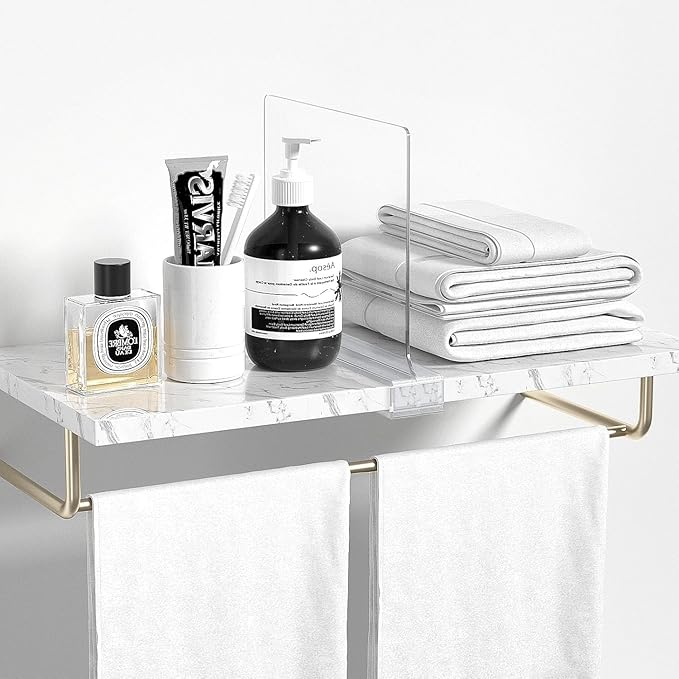 Aolloa 8 PCS Shelf Dividers for Closet Organization Acrylic Clear Closet Shelf Divider for Wooden Shelving Suitable for Wooden or Vertical Shelves Or Bedroom, Kitchen and Office