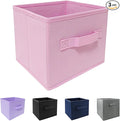 Pink Cube Storage Bins 9.0"x7.5"x7.5" Small Size Fabirc Foldable Closet Toy Organizer Collapsible Cloth