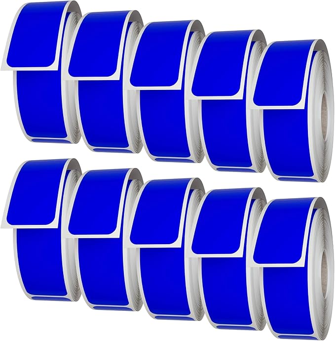 Royal Green Rectangular Color-Coding Labels 3x1-20 Sticker Rolls (75mm x 25mm) - 5000 Pack