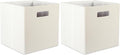 DII Poly-Cube Storage Collection Hard Sided, Collapsible Solid, Large, Off White (Pack of 2)