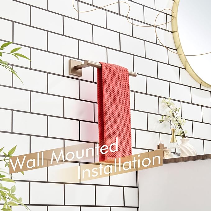KOKOSIRI Bathroom Towel Bar Hand Towel Holders Wall Mount Toilet Kitchen Cabinet Paper Holder Stainless Steel Bath Hardware Champagne Bronze, B3008CPG