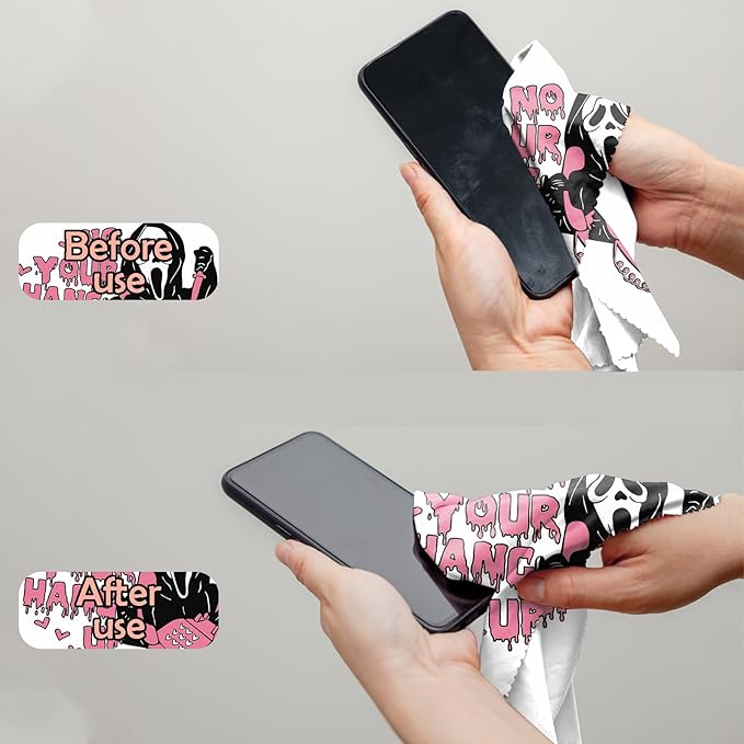 6 PCS Glasses Cleaning Cloth Eyeglass Cleaning Cloth Lens Eyeglasses Microfiber Cute Aesthetic Cloth for Unisex Women Girls Reusable Phone Screens Camera Multi-Patterns(6.3"x6.3")-Skull