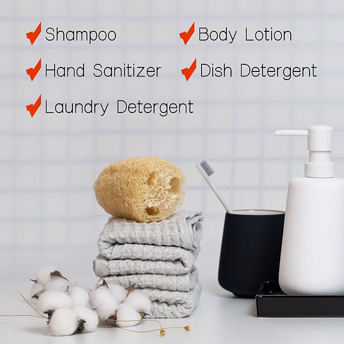 Matte White Ceramic Soap Dispenser, 13 oz Refillable Bathroom or Kitchen Countertop Dispenser with Soft Touch Rubber Coating