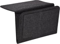 PATIKIL 13in Bedside Caddy, Bed Caddy Bedside Organizer Hanging 5 Pocket Soft Felt Bed Pockets Bedside Storage Organizer Remote Control Holder for Bedroom Phones Glasses, Grey