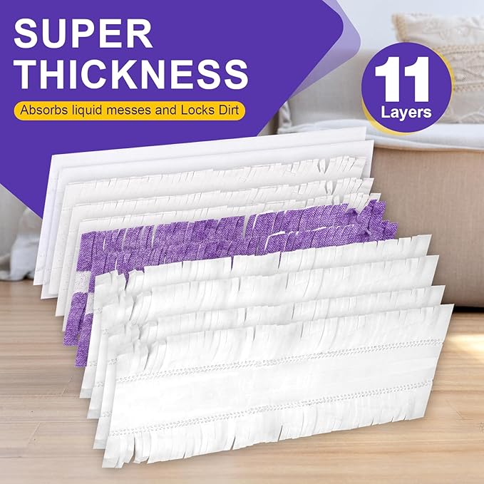 5X Cleaning Power Mop Pads Compatible with Swiffer PowerMop, Disposable Mopping Pad Refills for Cleaning, Multi-Surface Wood Floor Replacement Pads