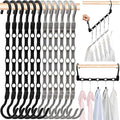 12 Pack College Dorm Room Essentials for Girls Guys, Closet Organizers and Storage, Stronger Space Saving Hangers Clothes Hanger with 5 Holes Closet Storage for Heavy Clothes,Magic Home Organization