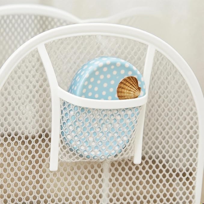 Mesh Laundry Hamper, Foldable Pop-Up Design, White (white, Large)