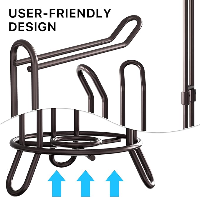 Simple Houseware Bathroom Toilet Tissue Paper Roll Storage Holder Stand, Bronze