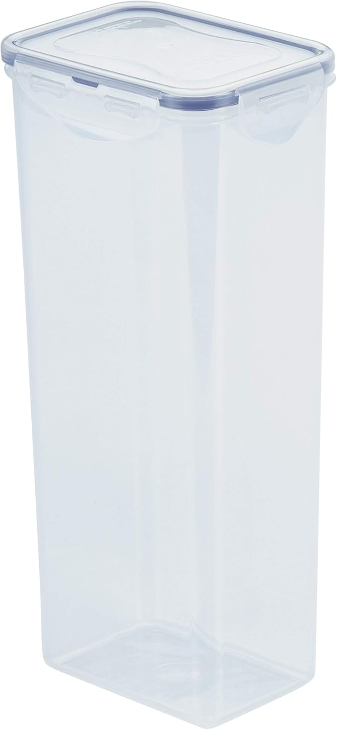 LocknLock Easy Essentials Pantry Airtight Rectangular Tall Food Storage Container, Pasta Box 68-oz/ 8.5-cup (Pack of 2)