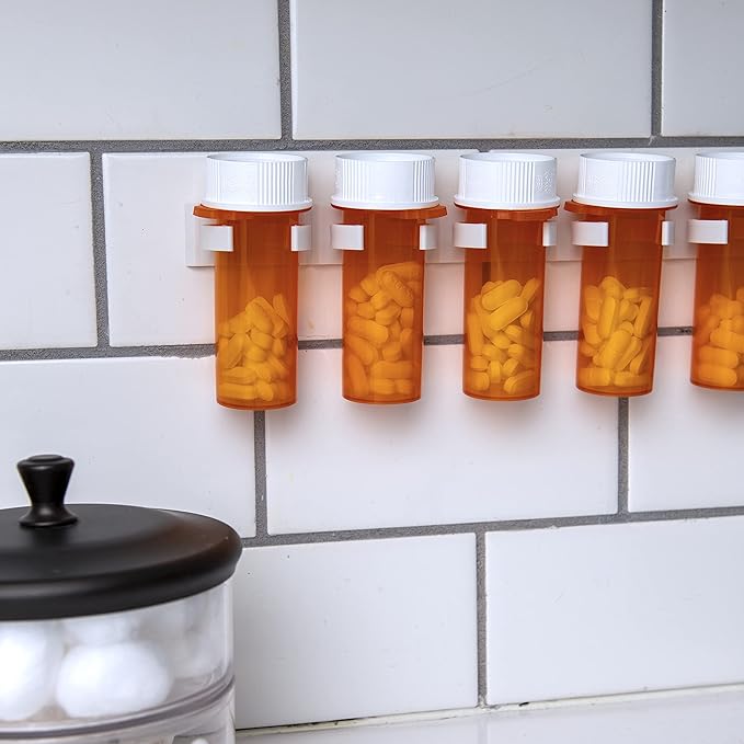 Spice Clips 30 ct Spice Clips Gripper Organizer Holds 30 Spice Jars - Pantry and Inside Cabinet Organization 3M Adhesive Spice Rack