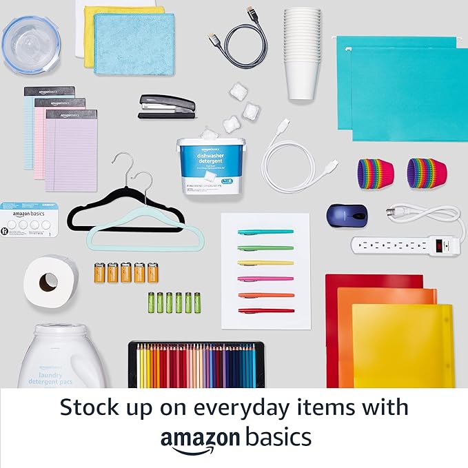 Amazon Basics Kids Velvet, Non-Slip Clothes Hangers for Infant and Toddler, 11.6 inches (for Baby Clothes), Gray (Pack of 4)
