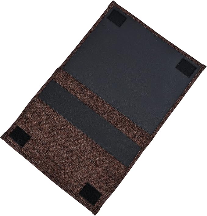 Zafit Linen 4 Pockets Bedside Caddy, Bedside Storage Organizer for Magazine, Remotes, Phone (Coffee, Classic 4 Pockets)