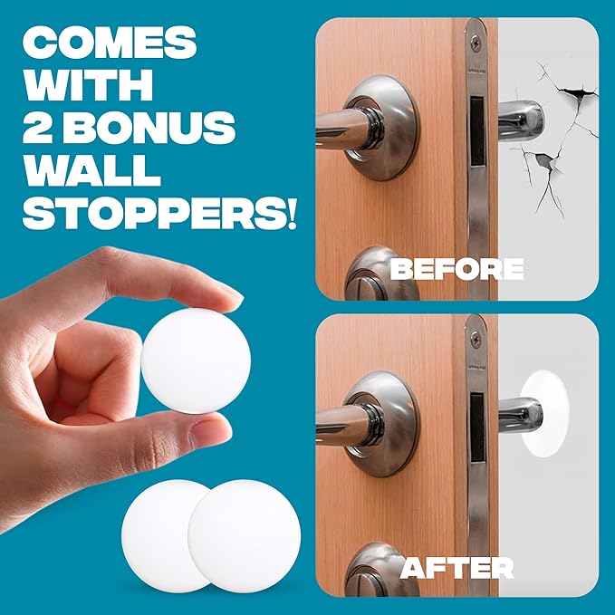 Strongest Home 2 Pack XL Adjustable Chrome Door Stopper with Spring – Heavy Duty Wedge for Oversized, Thick & Heavy Doors, Anti-Slip Rubber Grip, Commercial, Home & Outdoor Use on Carpet, Wood & Tile