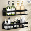 YESENT Aluminum Shower Caddy 2-Pack 11.8in, Stick-on Bathroom Rack, Thickened and Sturdy Bathroom Storage Rack Wall-Mounted, no Punching and no Drilling Installation Methods(2 Layers 11.8in)