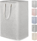 Lifewit 1 Pack Laundry Hamper Large Collapsible Laundry Baskets, Freestanding Waterproof Clothes Hamper with Easy Carry Handles in Laundry Room Bedroom Bathroom College Dorm, Grey, 80L