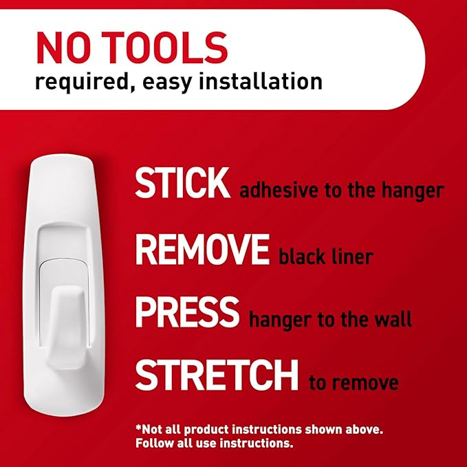 Command Large Utility Hooks, 14-Hooks, 24-Strips, Organize Damage-Free