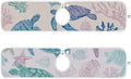 Sink Faucet Absorbing Mat Kitchen Sink Splash Guard Splash Faucet Drip Catcher for Bar RV Bathroom 2PCS 23.6x5.5in Line Turtles Starfish and Coral
