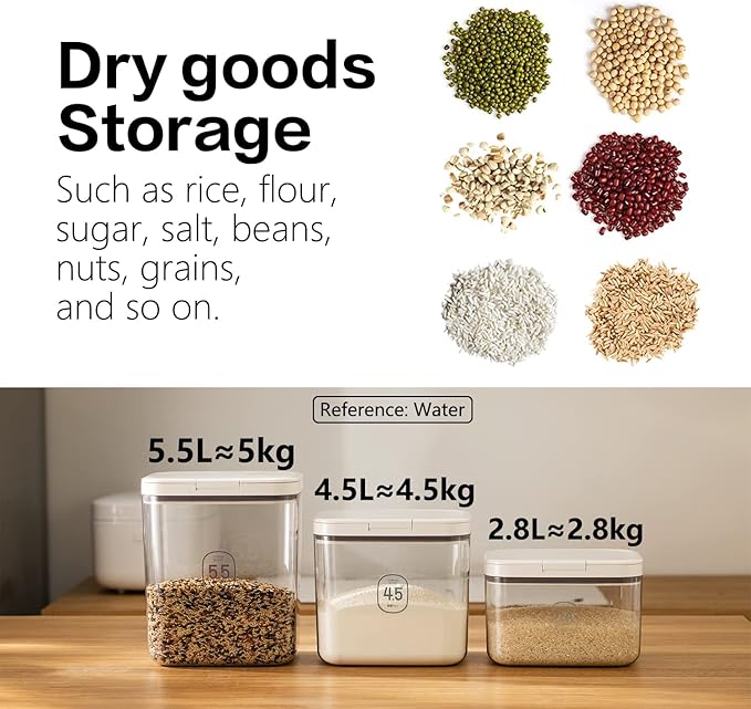 LivLab Flour Storage Container - 2.8L Keep Your Flour Fresh and Conveniently Accessible