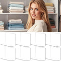 Lebouri Shelf Dividers for Closet Organization - Acrylic Closet Dividers for Shelves - Clear Free-Standing Shelf Separators for Clothes Sweater Purse
