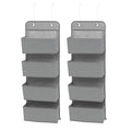 Delta Children 4 Pocket Over The Door Hanging Organizer, 2 Pack, Dove Grey