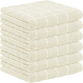 Nialnant 6 Pack Dish Cloths for Washing Dishes, 100% Cotton Reusable Cleaning Rag,Ultra Soft Absorbent, Quick Drying Dish Towels for Kitchen,12x12 Inches Beige