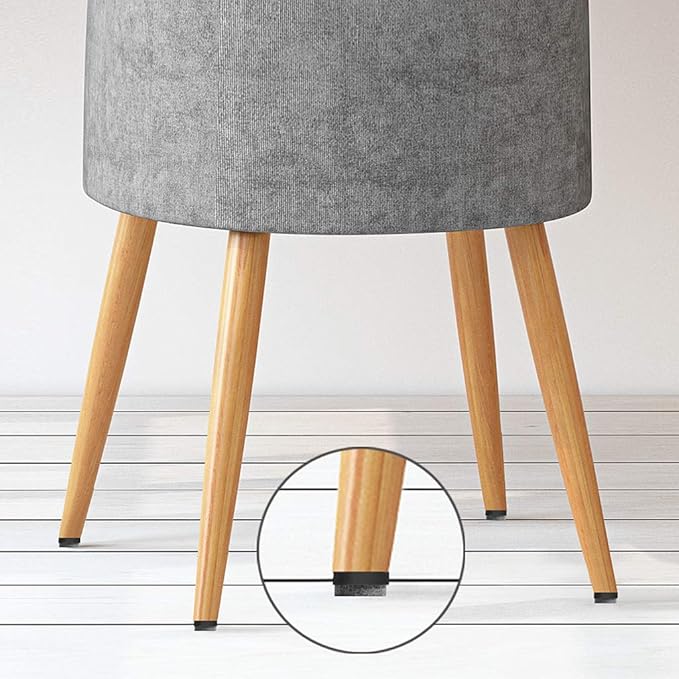 ALIMITOPIA 40pcs Screw-on Furniture Felt Pad Chair Glide Slider Hardwood Floor Protector for Wooden Leg Feet of Chair Table Furniture(Φ28mm or 1.1";Black)