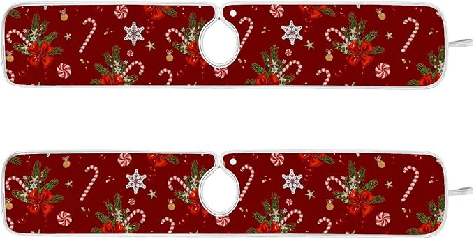 2 Pack Sink Splash Guard Winter Christmas Holiday Kitchen Faucet Absorbent Sink Mat for Faucet Kitchen Guard Drip Catcher Drying Mat for Farmhouse Barthroom Bar,M