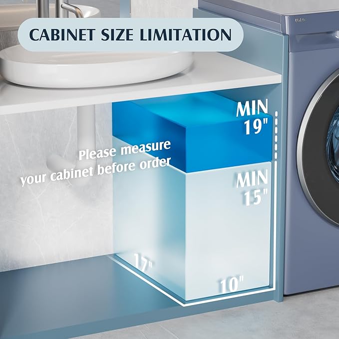 VERIFOST Under Sink Organizer (2 Pack), 2 Tier Under Sink Organizer, Adjustable Height Cabinet Organizer and Storage, in Blue