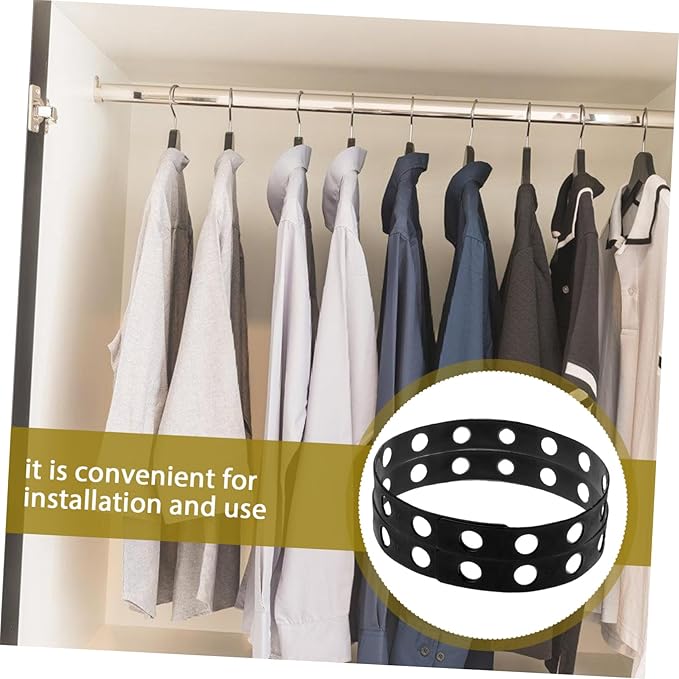 PRETYZOOM 12pcs Hanger Connector Strips for Clothing Display Transparent Multi-Hole Plastic Organizer for Closet and Stores Space-Saving Hangers for Efficient Garment Storage