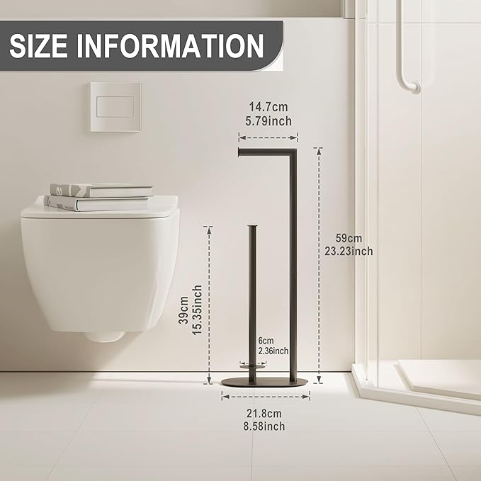 KLDKLD Black Toilet Paper Holder is Crafted from Premium Metal Material,ensuring it Remains Rust-Proof and Durable Over Years of use.