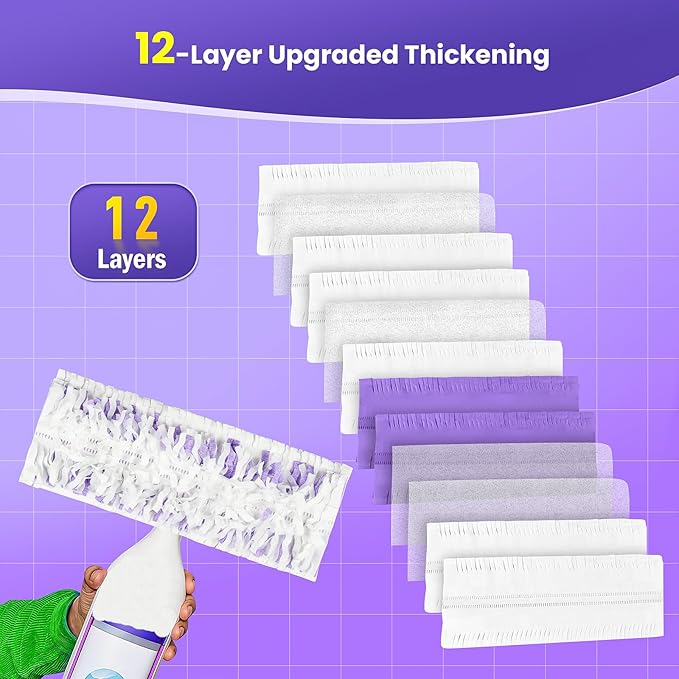 25 Pack Power Mop™ Pad Refills for Swiffer® PowerMop™ Multi-Surface Mop, Powermop™ Multi-Surface Mop Pad Replacement Kit