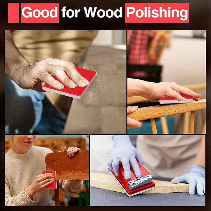 30-Pcs 3x4 Inch 240 Grit Sanding Sponge Set, Sanding Block, Ultra-Fine Wet/Dry Sandpaper for Wood, Metal, Drywall, Furniture Polishing (240Grit)