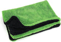1200GSM Microfiber Car Drying Towel, Double-Twist Loop, Ultra-Absorbent, Quick-Dry, Lint- & Streak-Free, Scratch-Safe, for Car Wash & Detailing (1 Pack) (Dark Grey & Green, 16" x 24")