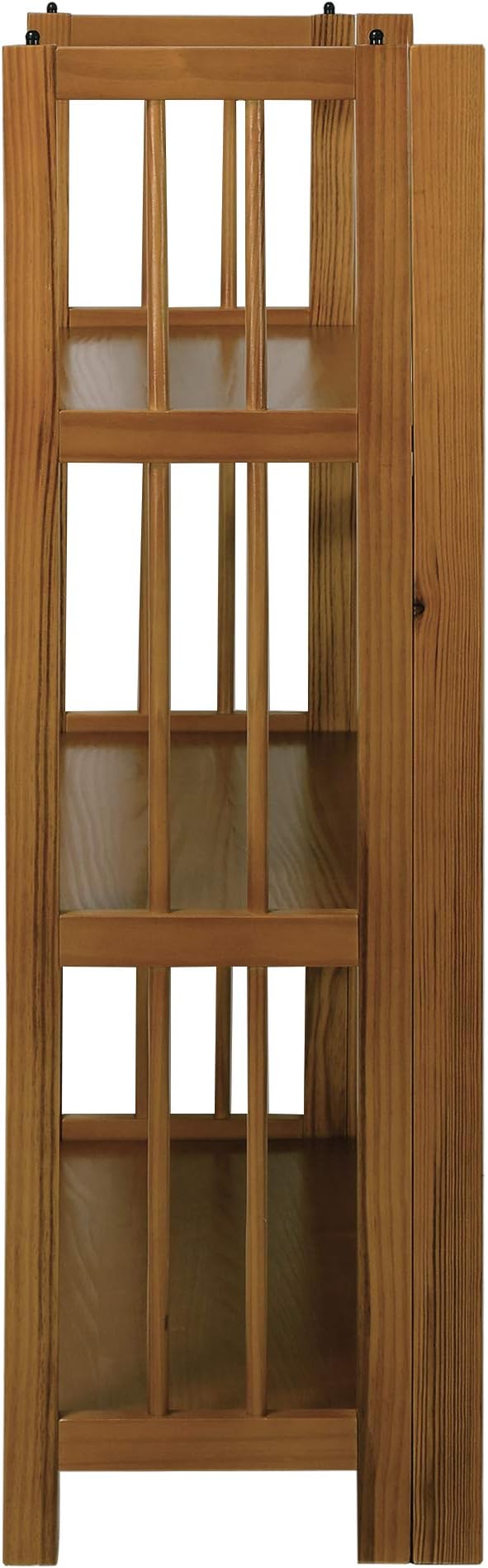 Casual Home 3-Shelf Stackable 27.5" Wide-Chestnut fold Bookcase