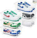 Superio Shoe Box Modern Storage Container 6 Pack - 6.5 Quart/6 Liter, Stackable Plastic Shoe Box Organizer (13.5"L x 8.35"W x 5.2"H)