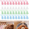 100PCS Hanger Connector Hooks Come with Storage Box, 4 Color Plastic Clothes Hanger Connector Hooks for Clothes Closet Hangers Space Saver Suitable for Dormitory, Rv Closets, Apartment