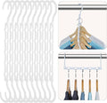 HOUSE DAY Closet Organizers and Storage, 16 Pack, Space Saving Hangers White, Closet Organizer Space Saver 80%, Sturdy Plastic Magic Hangers for All Types of Clothes, College Dorm Room Essentials